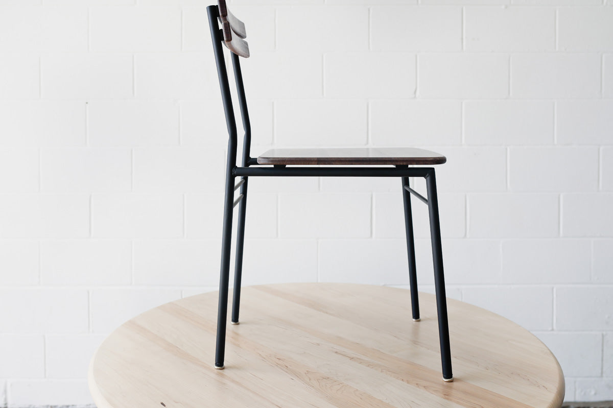 wood and metal chair