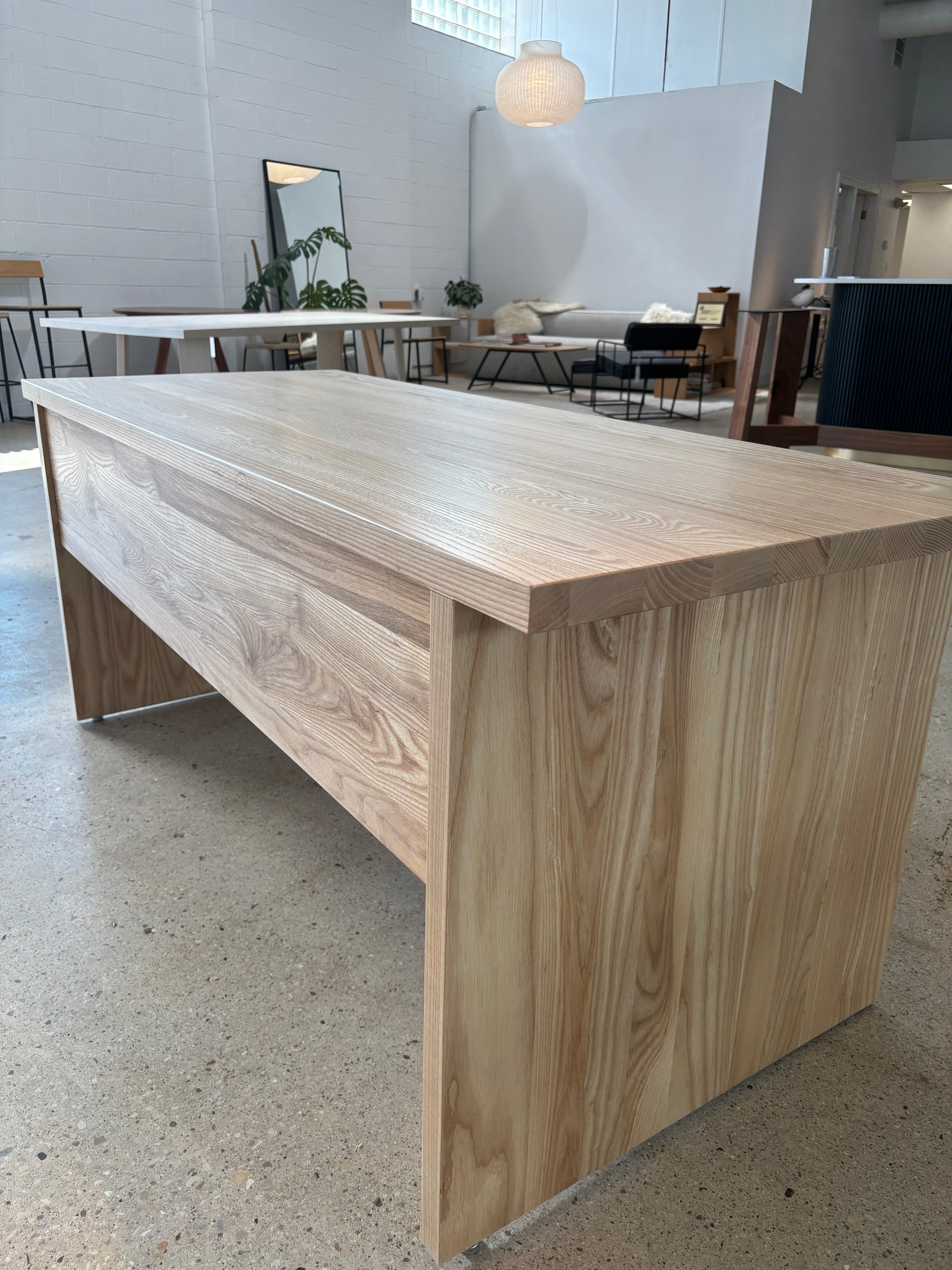 solid wood desk