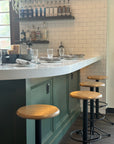 wood and metal bar stools for a restaurant