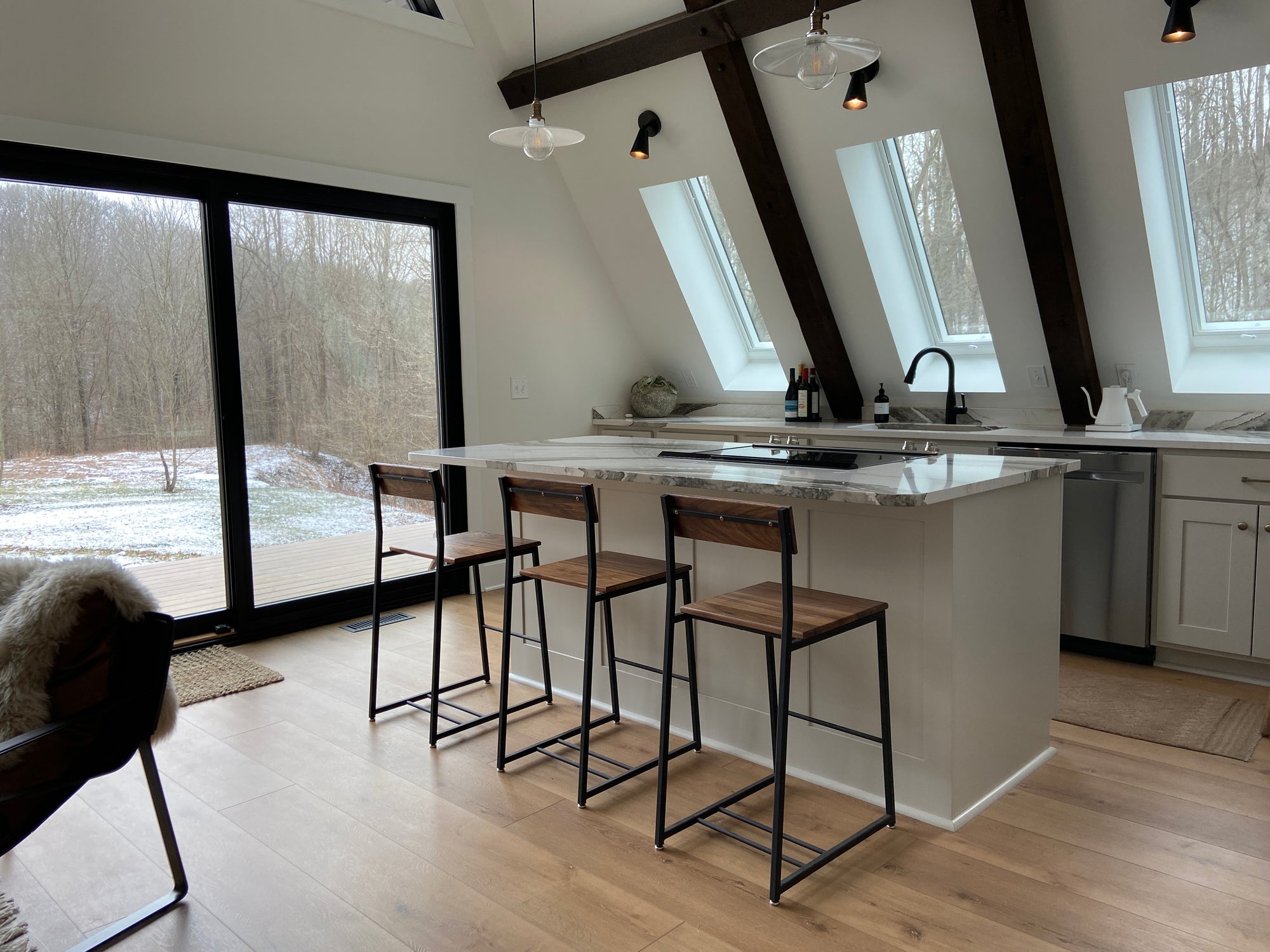walnut kitchen stools