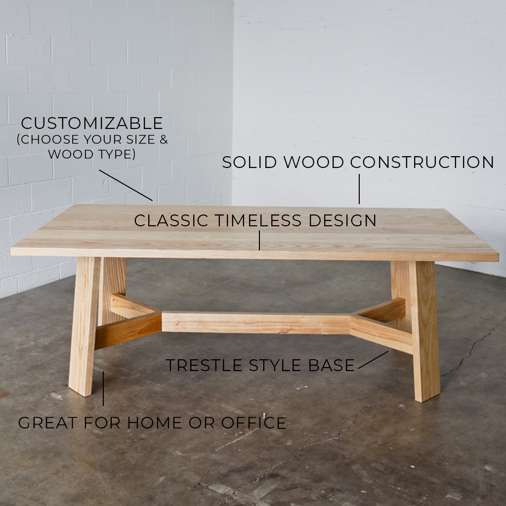 solid wood dining table