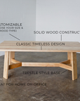 solid wood dining table