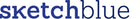 Logo of sketchblue in blue text on a white background