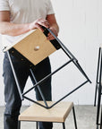 STAX stool by Edgework Creative, stacking stools and end table