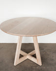 round wood dining table