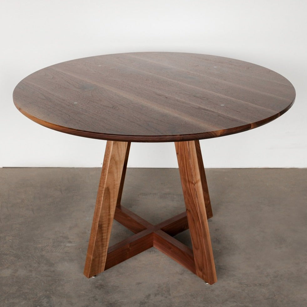 round wood dining table