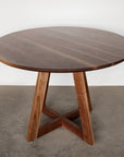round wood dining table