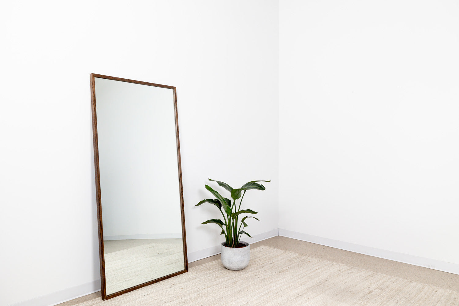 wood framed mirror