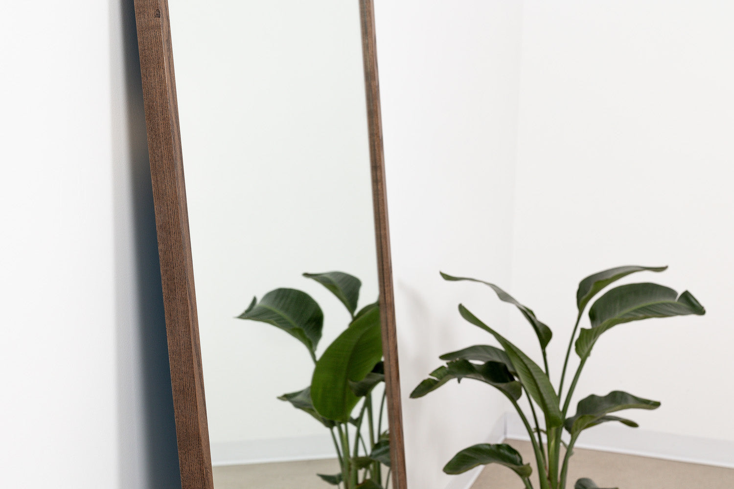 wood framed mirror