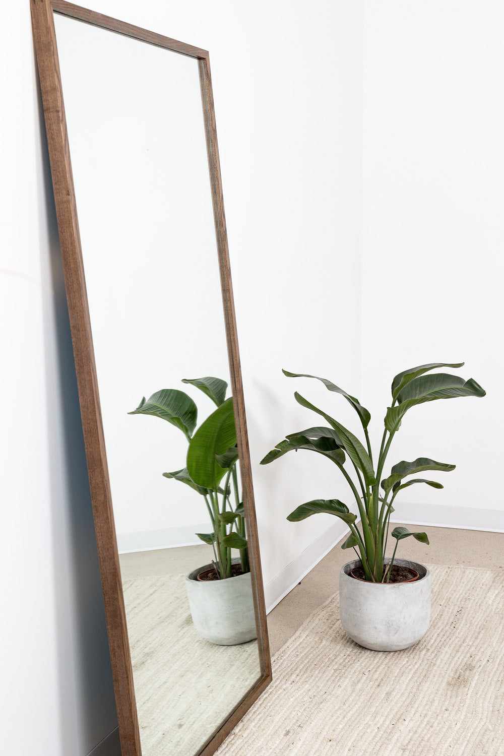 wood framed mirror