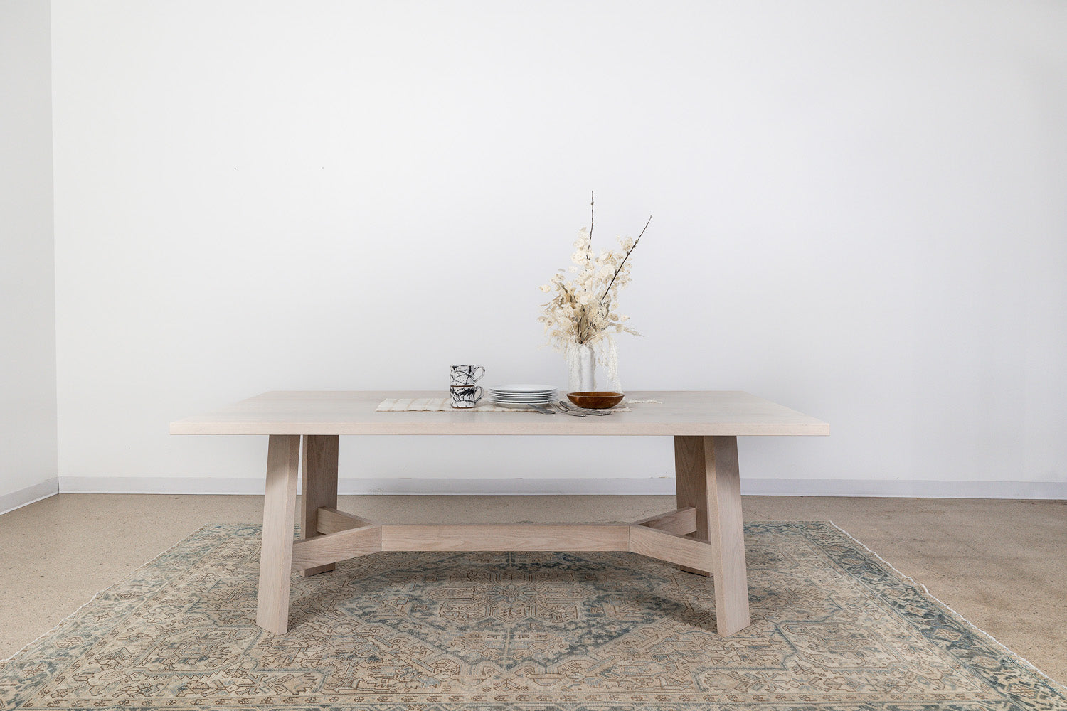 solid wood dining table