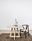 round wood dining table