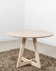 round wood dining table