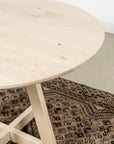 round wood dining table