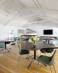 wood and metal dining tables