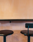 metal and wood barstools