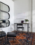 round mirror, oval mirror, metal mirror, modern mirror