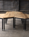 Handcrafted wood desks