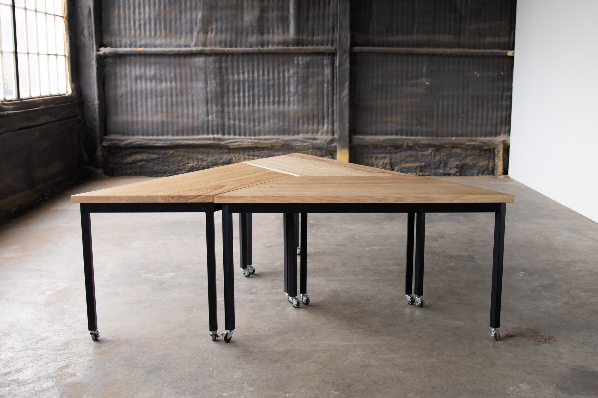 Handcrafted wood desks