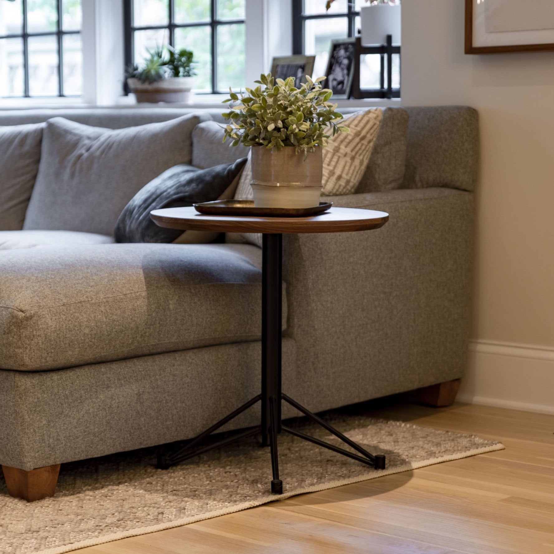 Wood end table