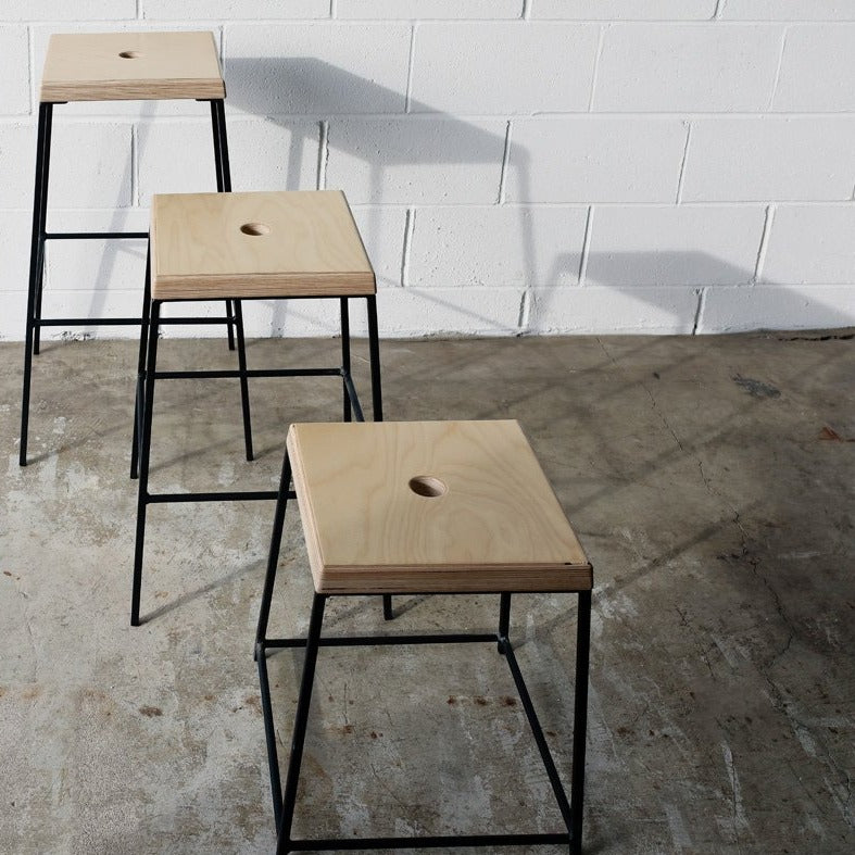 STAX stool by Edgework Creative, stacking stools and end table