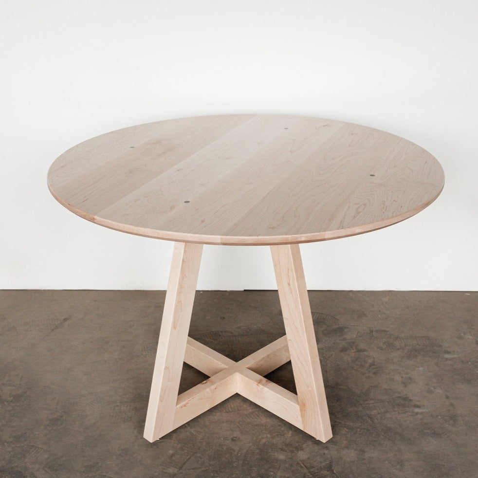 round wood dining table