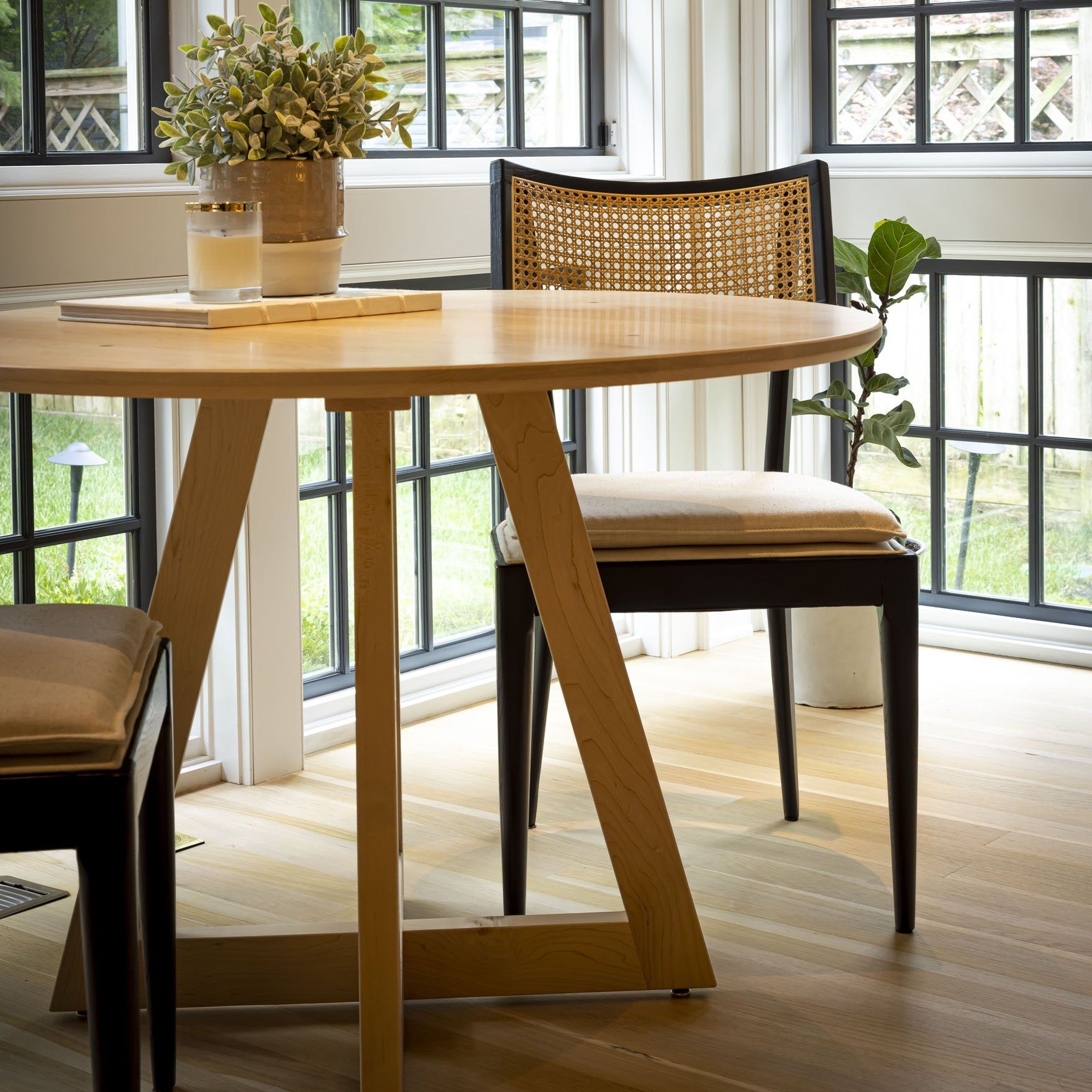 Wood dining table