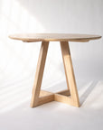 round wood dining table