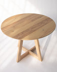 round wood dining table