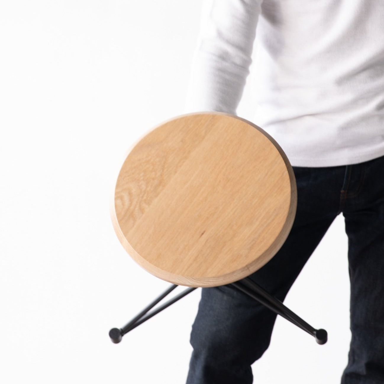 Mast Bar Stool- White Oak