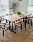 Wood and Metal dining tables