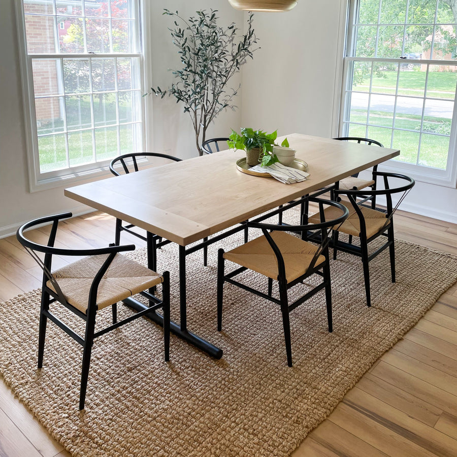 Wood and Metal dining tables