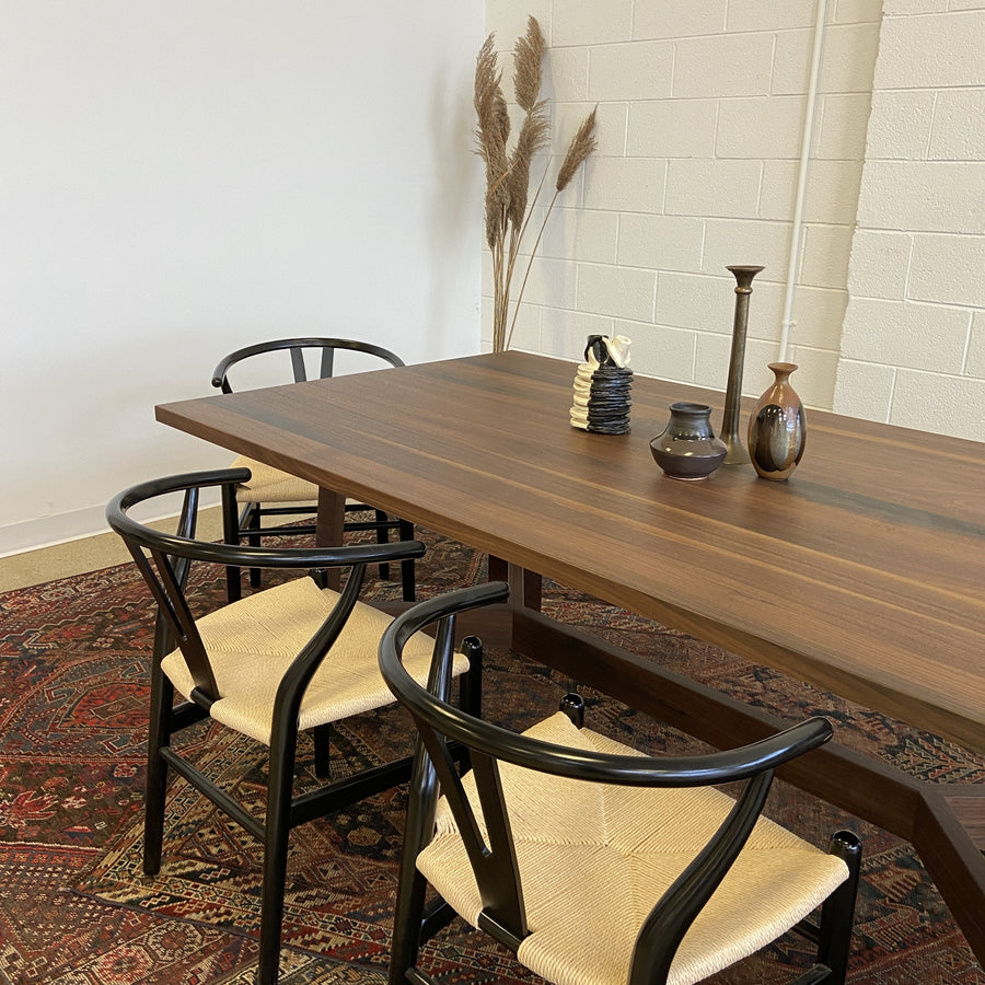 Walnut dining table, wood table