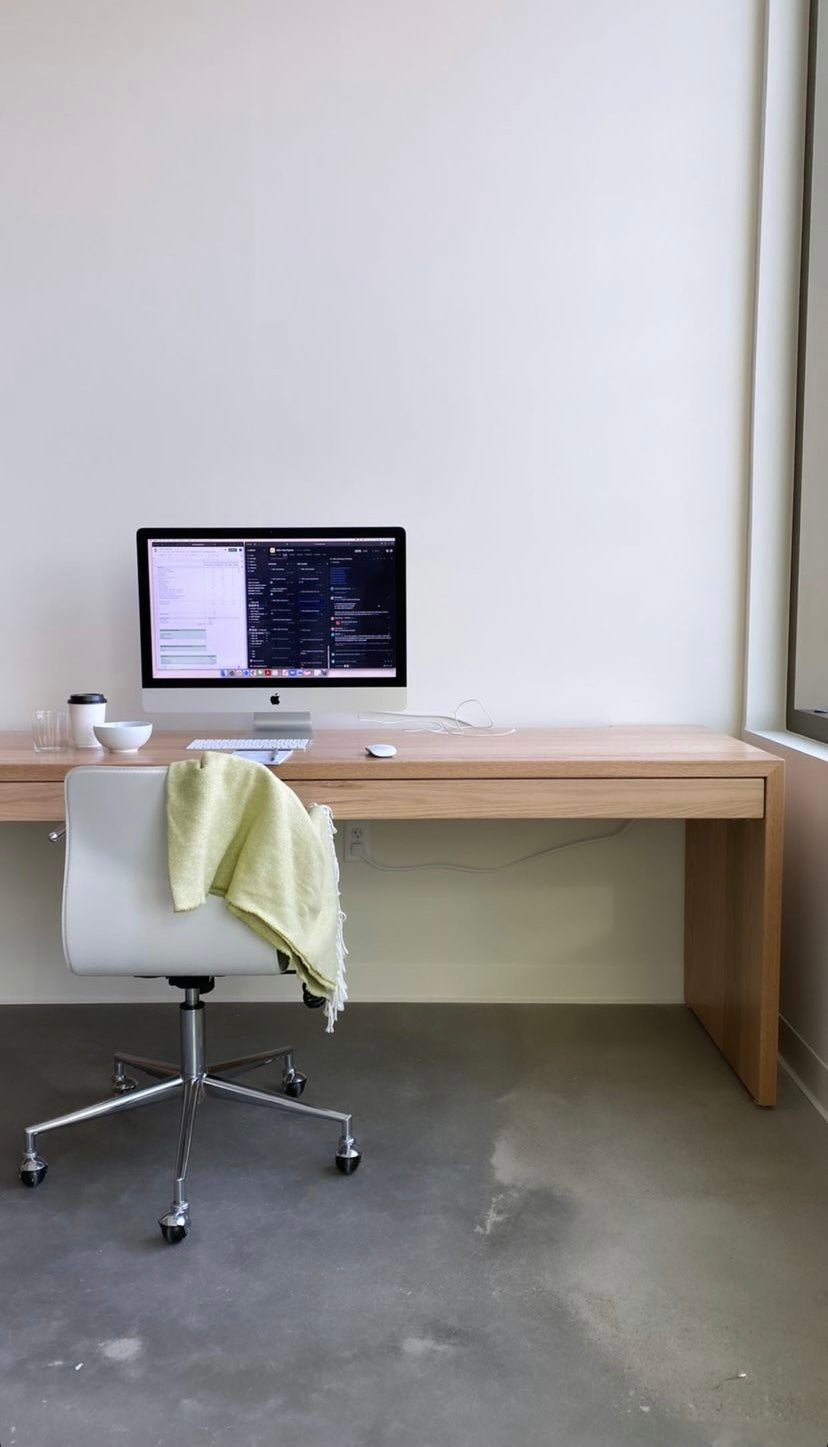 wood desk