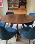 round wood dining table